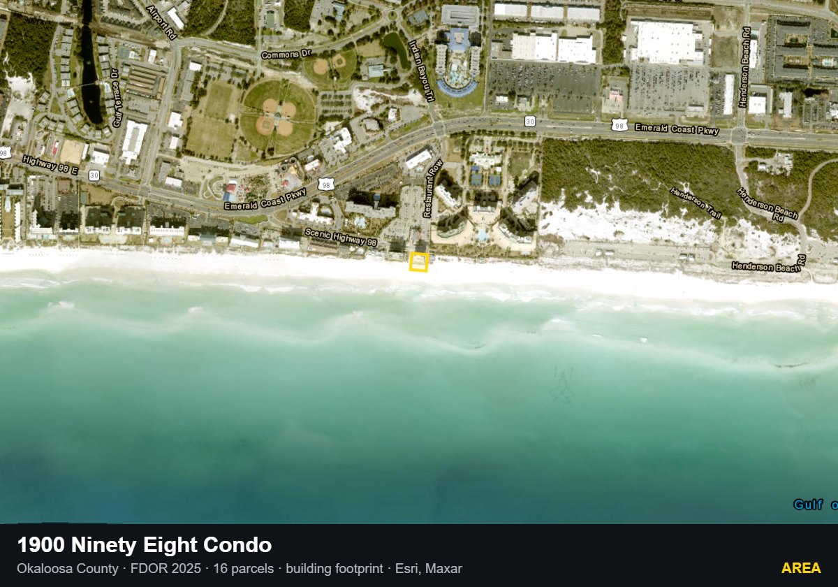 1900 Ninety Eight Condo — Area parcel record