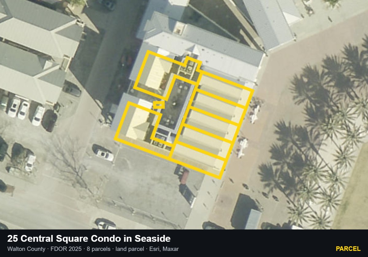 25 Central Square Condo in Seaside — Parcel parcel record