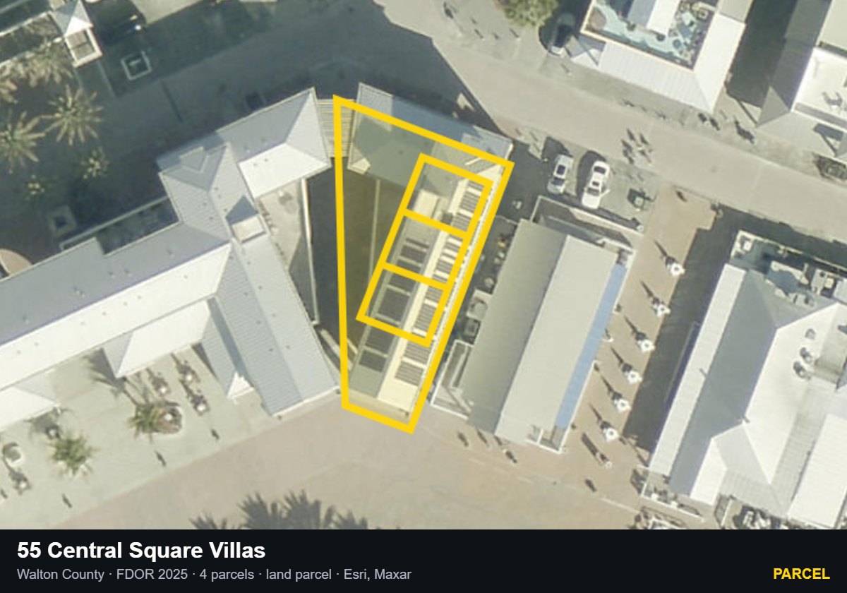 55 Central Square Villas — Parcel parcel record