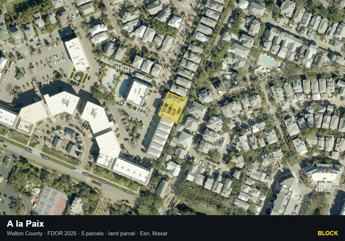 A la Paix — Block parcel record
