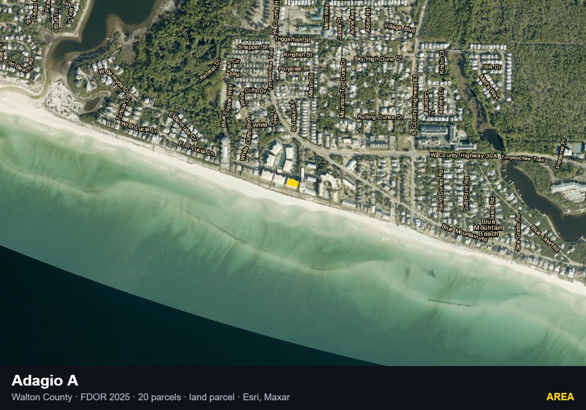 Adagio A — Area parcel record