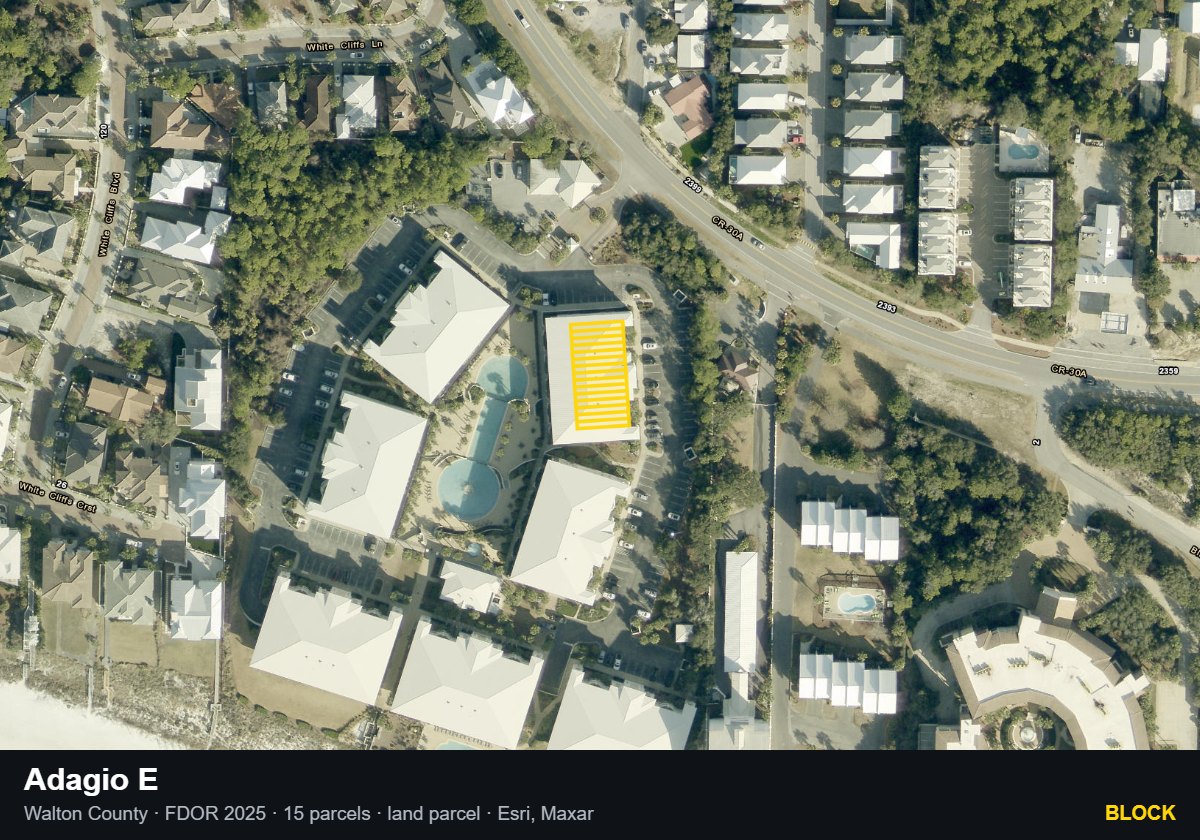 Adagio E — Block parcel record