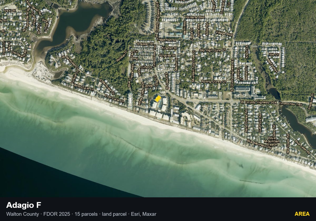 Adagio F — Area parcel record