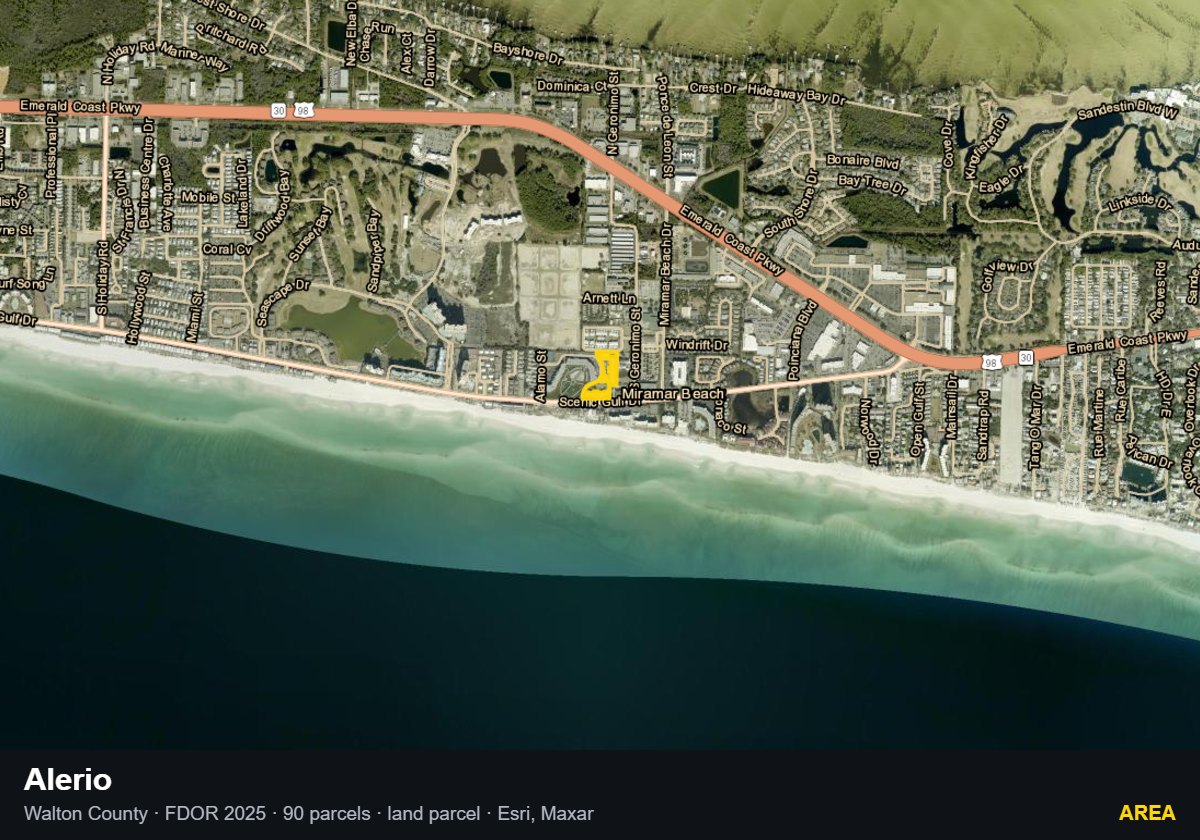 Alerio — Area parcel record