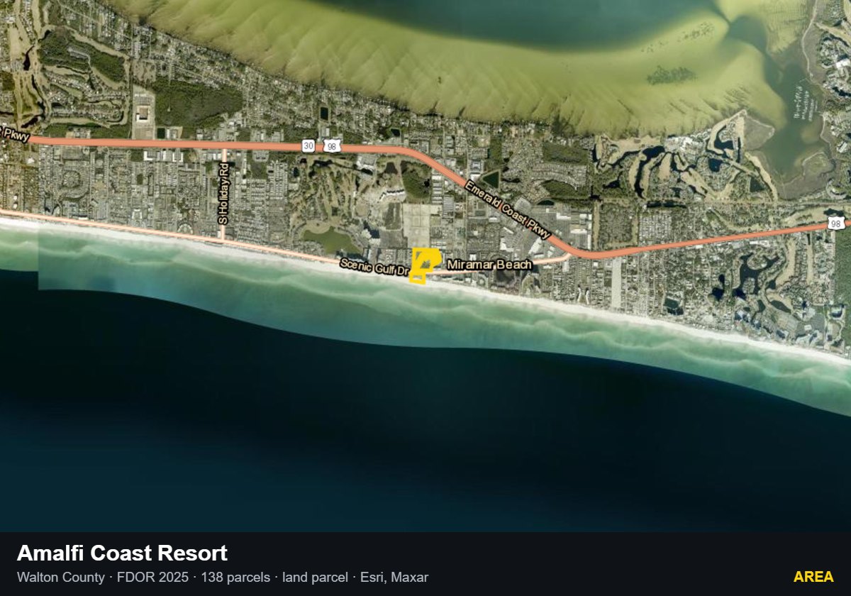 Amalfi Coast Resort — Area parcel record