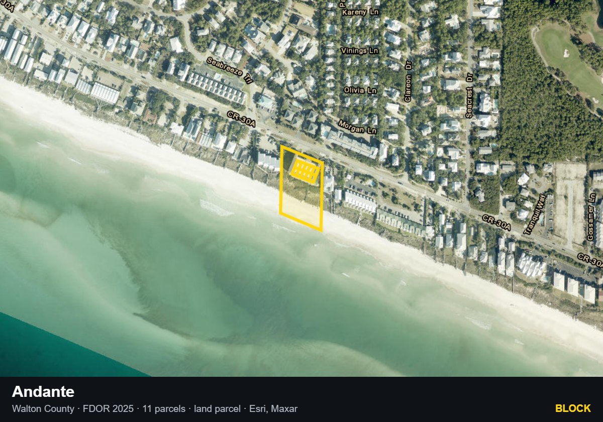 Andante — Block parcel record
