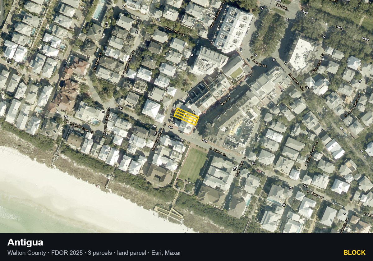 Antigua — Block parcel record