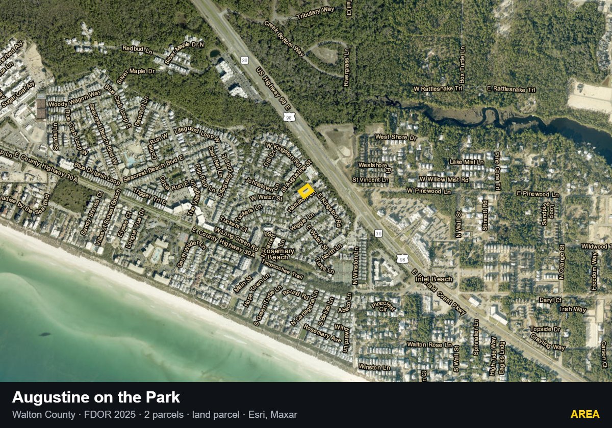 Augustine on the Park — Area parcel record