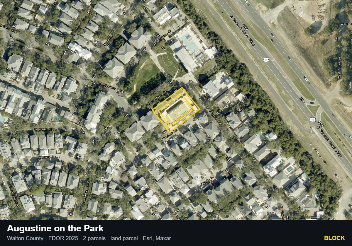 Augustine on the Park — Block parcel record