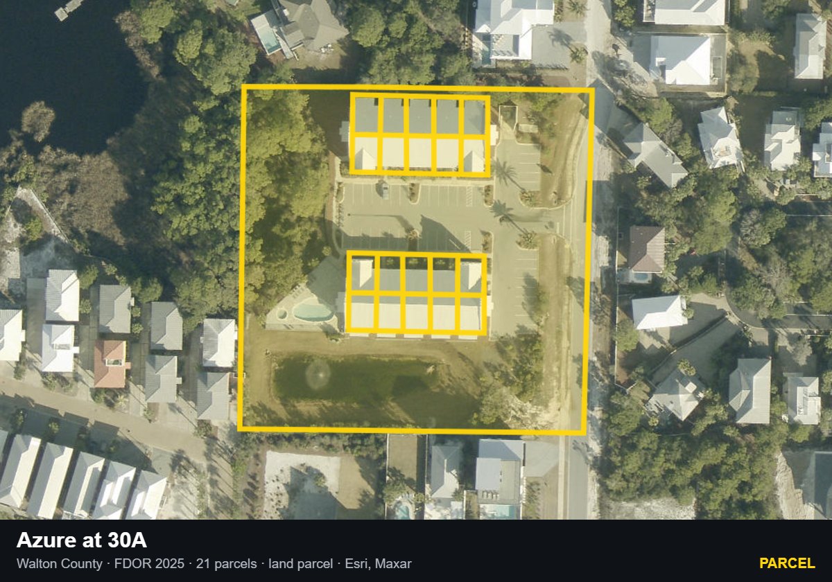 Azure at 30A — Parcel parcel record