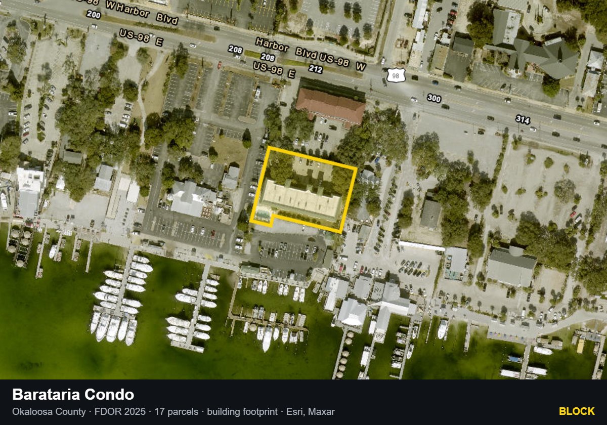 Barataria Condo — Block parcel record