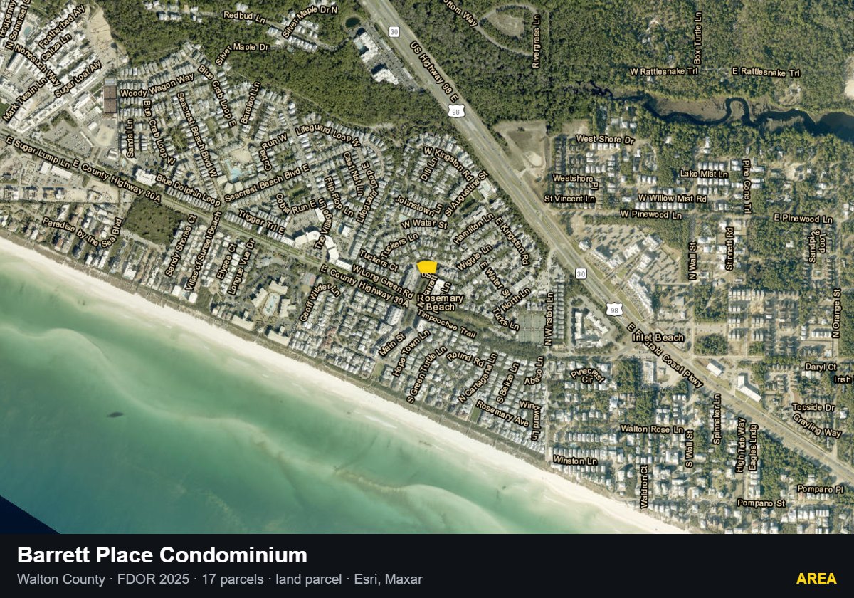 Barrett Place Condominium — Area parcel record