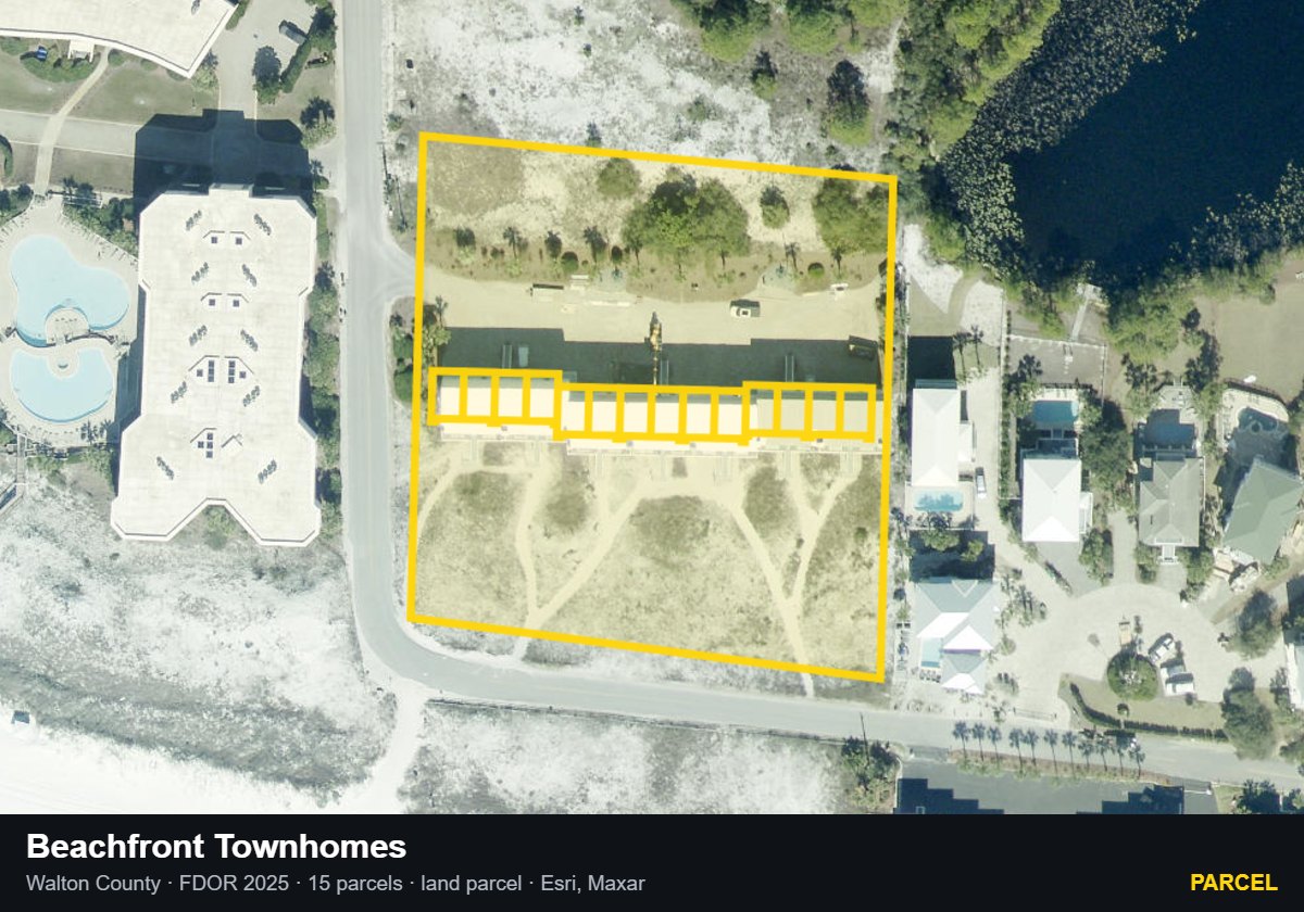 Beachfront Townhomes — Parcel parcel record