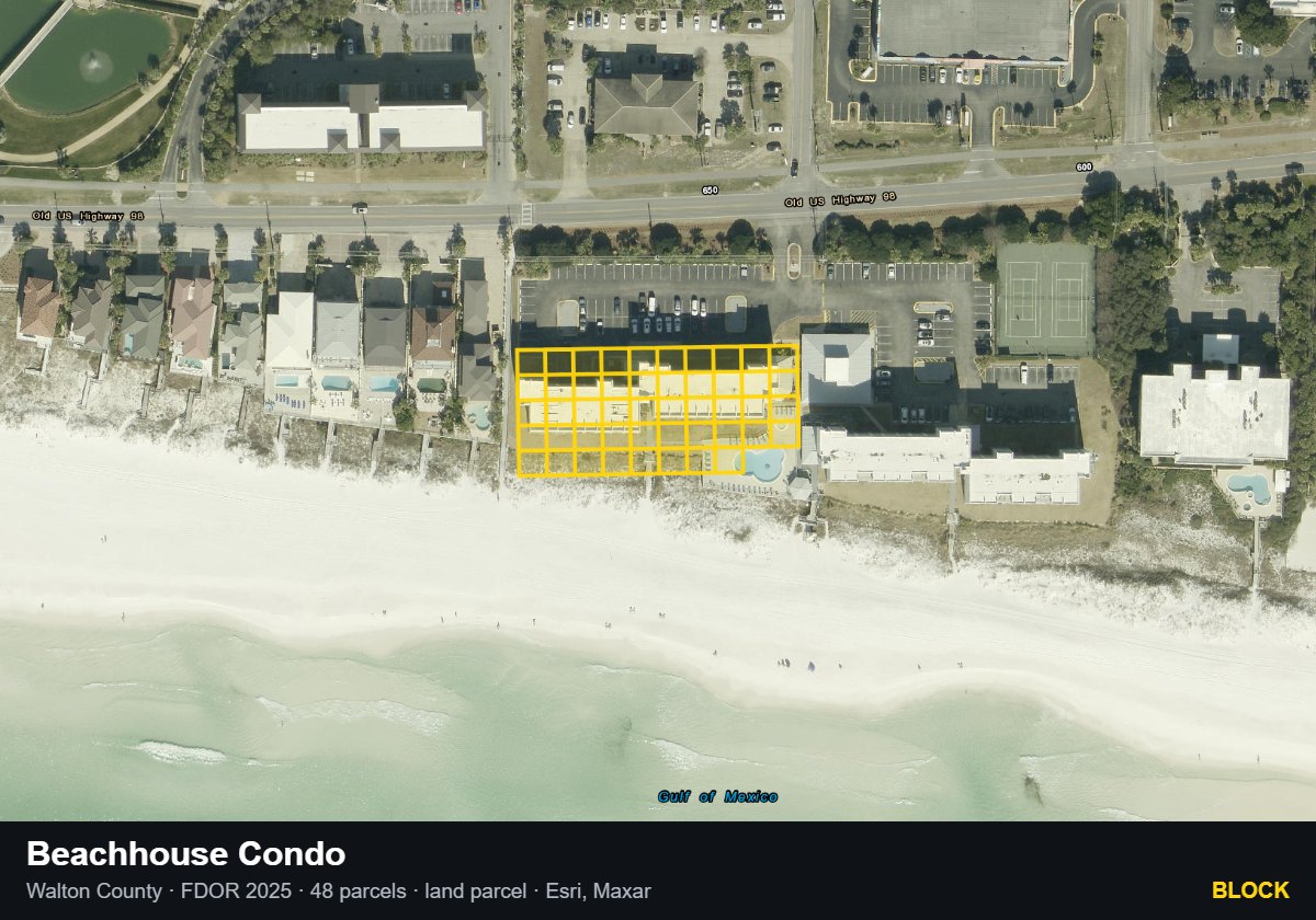 Beachhouse Condo — Block parcel record