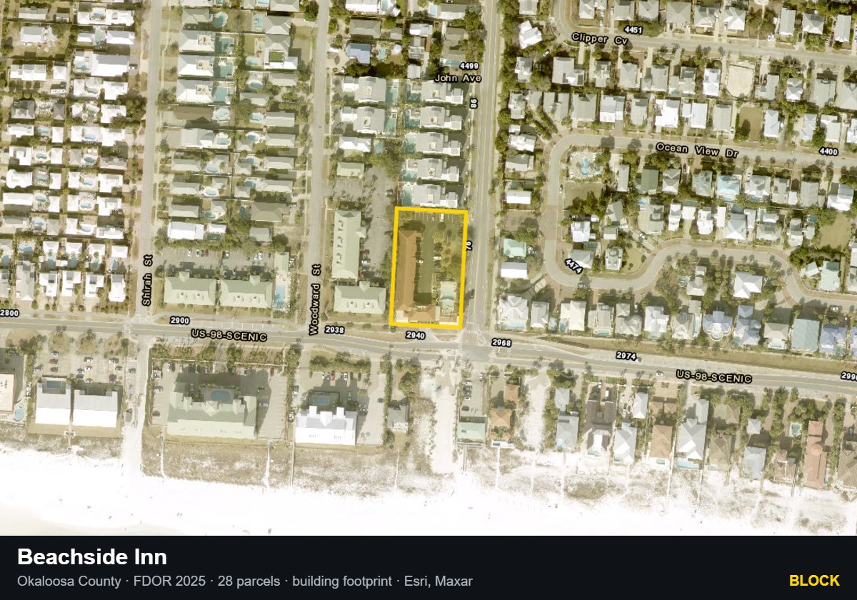 Beachside Inn — Block parcel record