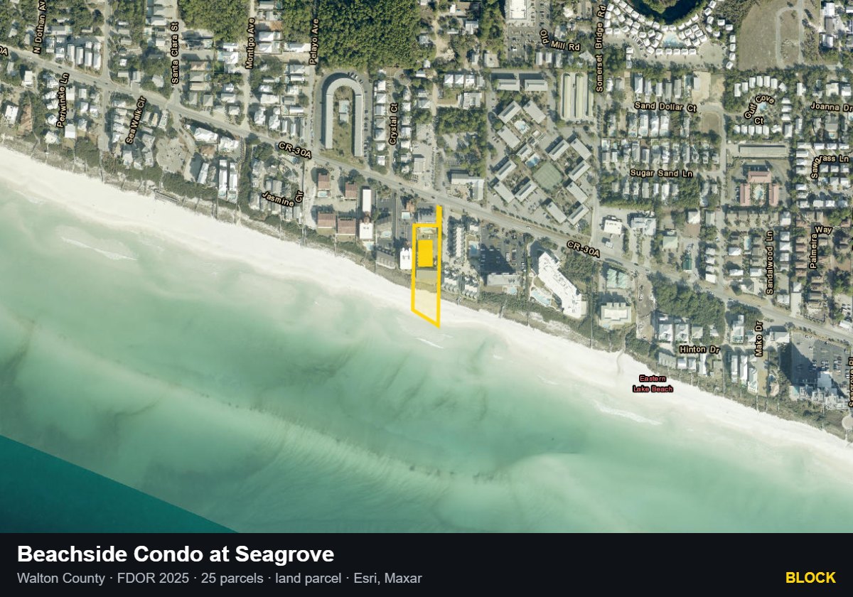 Beachside Condo at Seagrove — Block parcel record