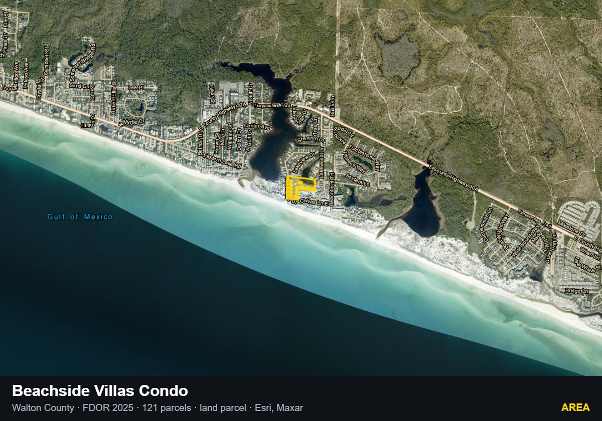 Beachside Villas Condo — Area parcel record