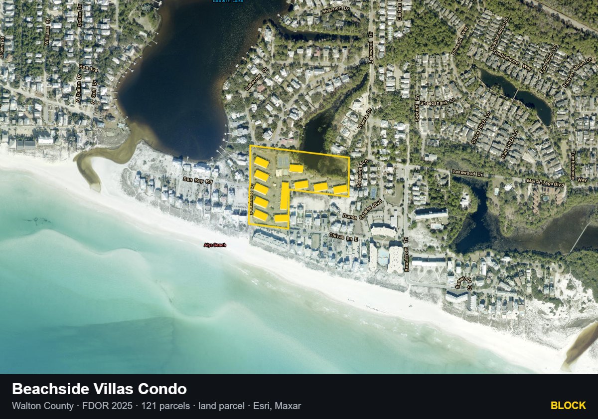 Beachside Villas Condo — Block parcel record