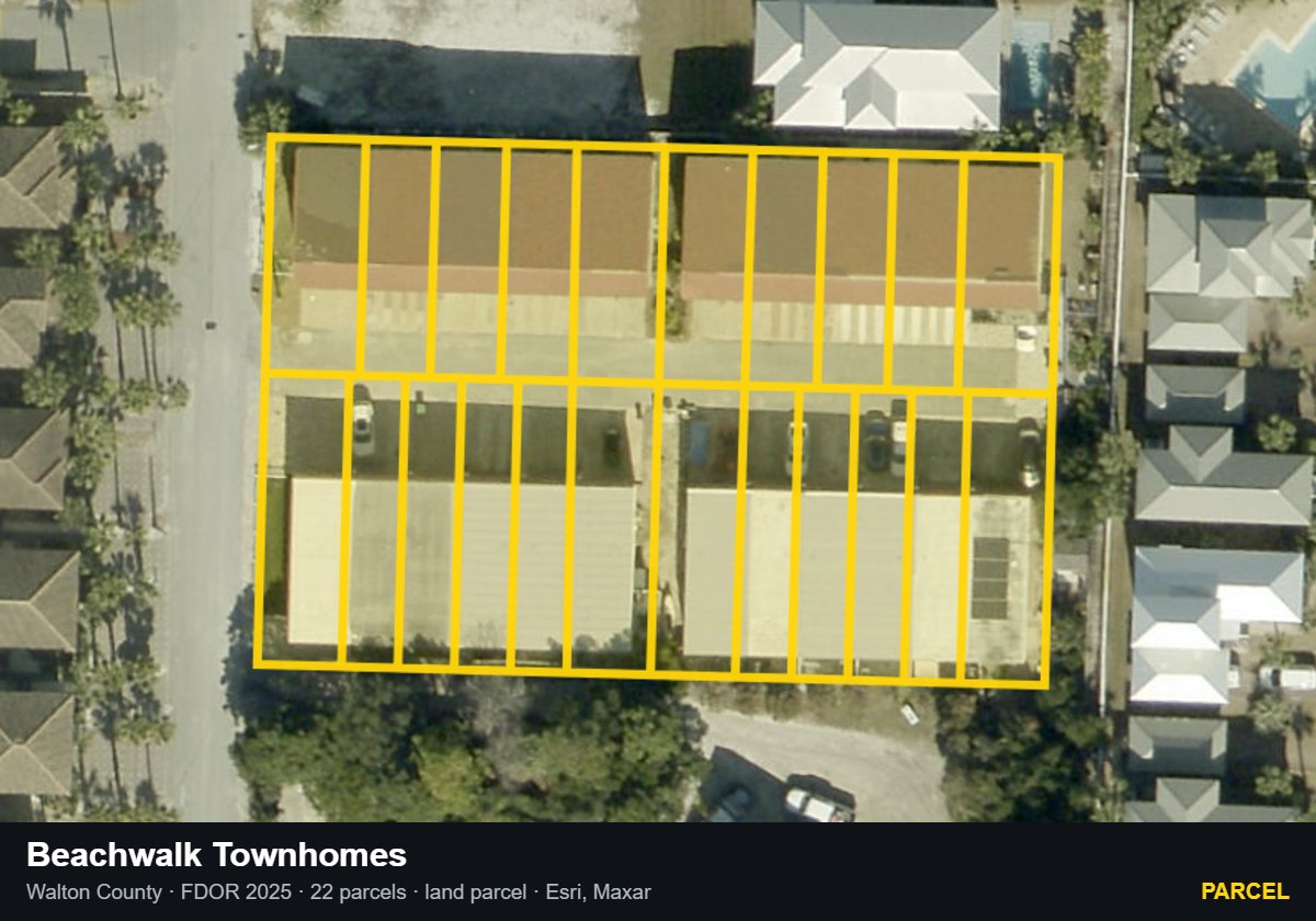 Beachwalk Townhomes — Parcel parcel record