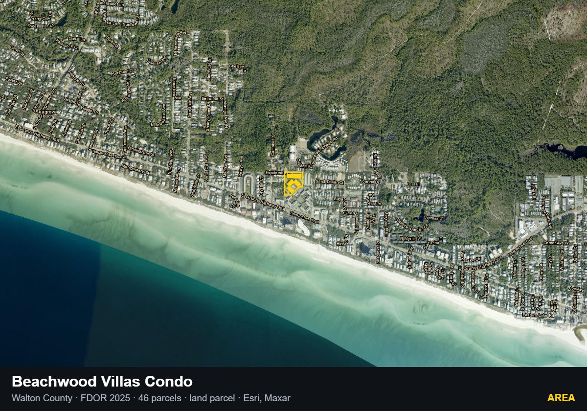 Beachwood Villas Condo — Area parcel record