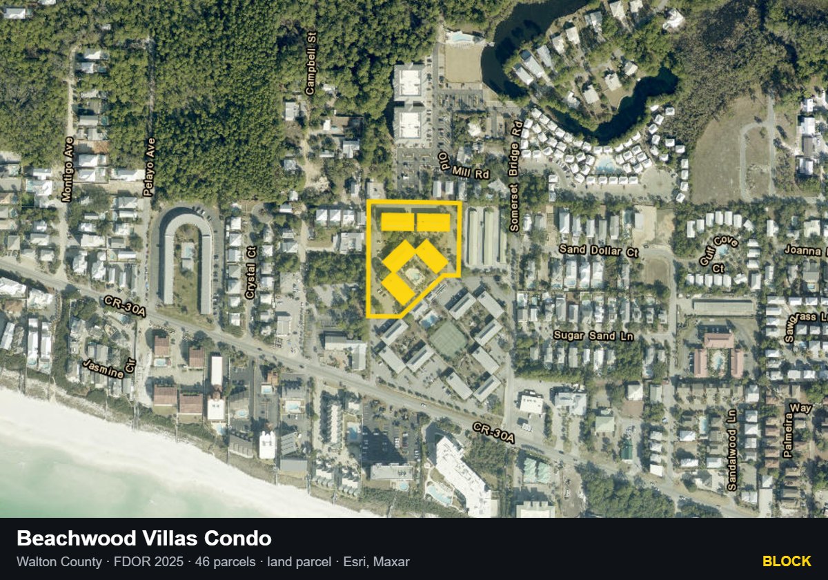 Beachwood Villas Condo — Block parcel record