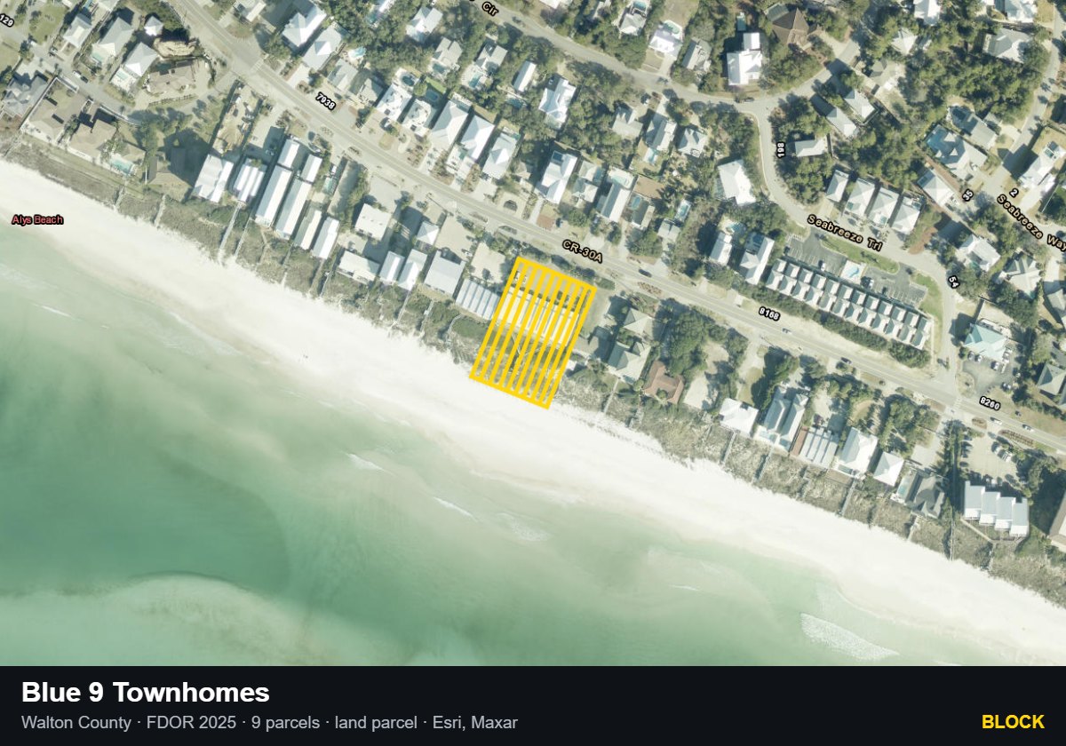 Blue 9 Townhomes — Block parcel record