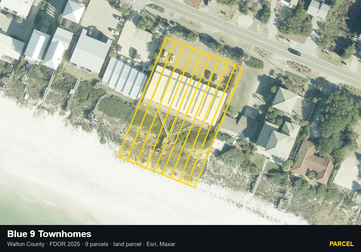Blue 9 Townhomes — Parcel parcel record