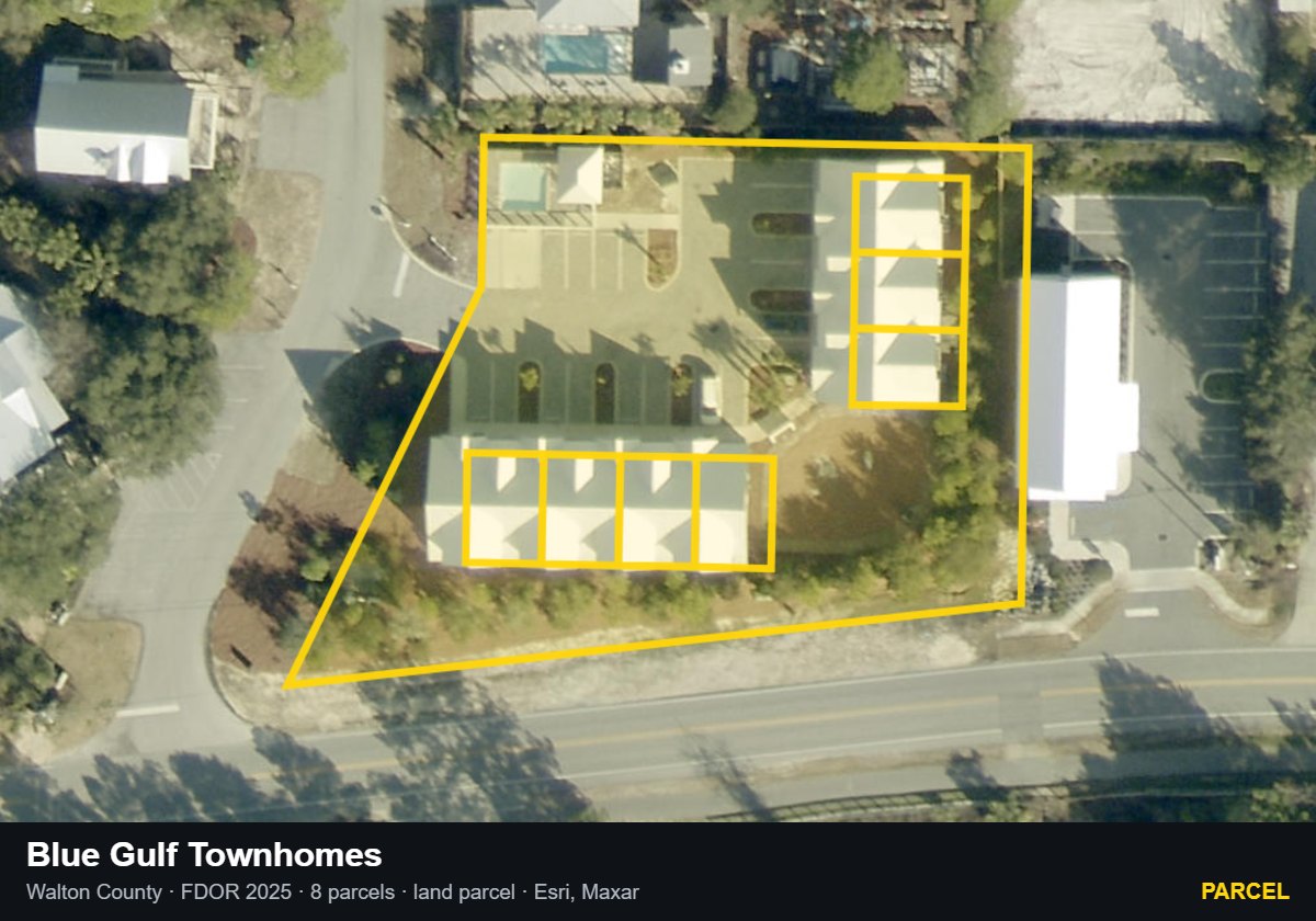 Blue Gulf Townhomes — Parcel parcel record