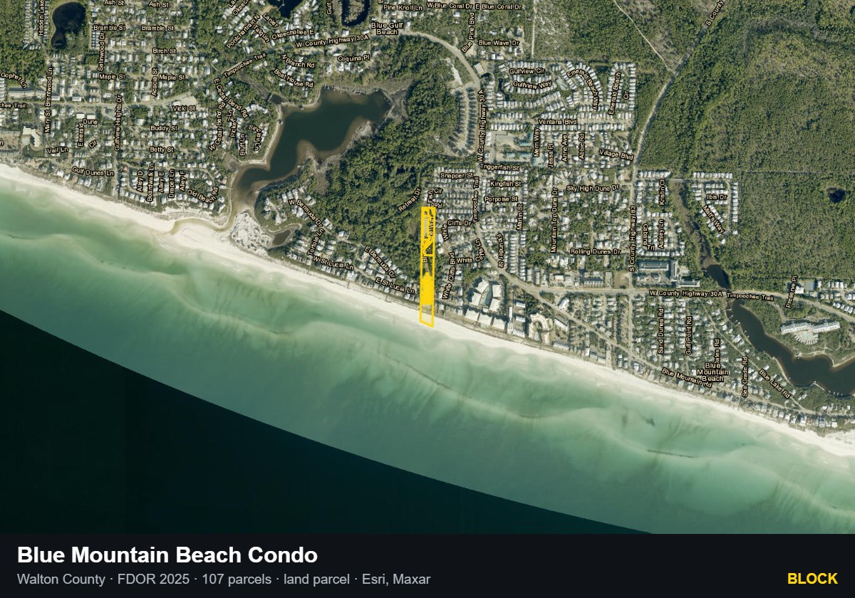 Blue Mountain Beach Condo — Block parcel record