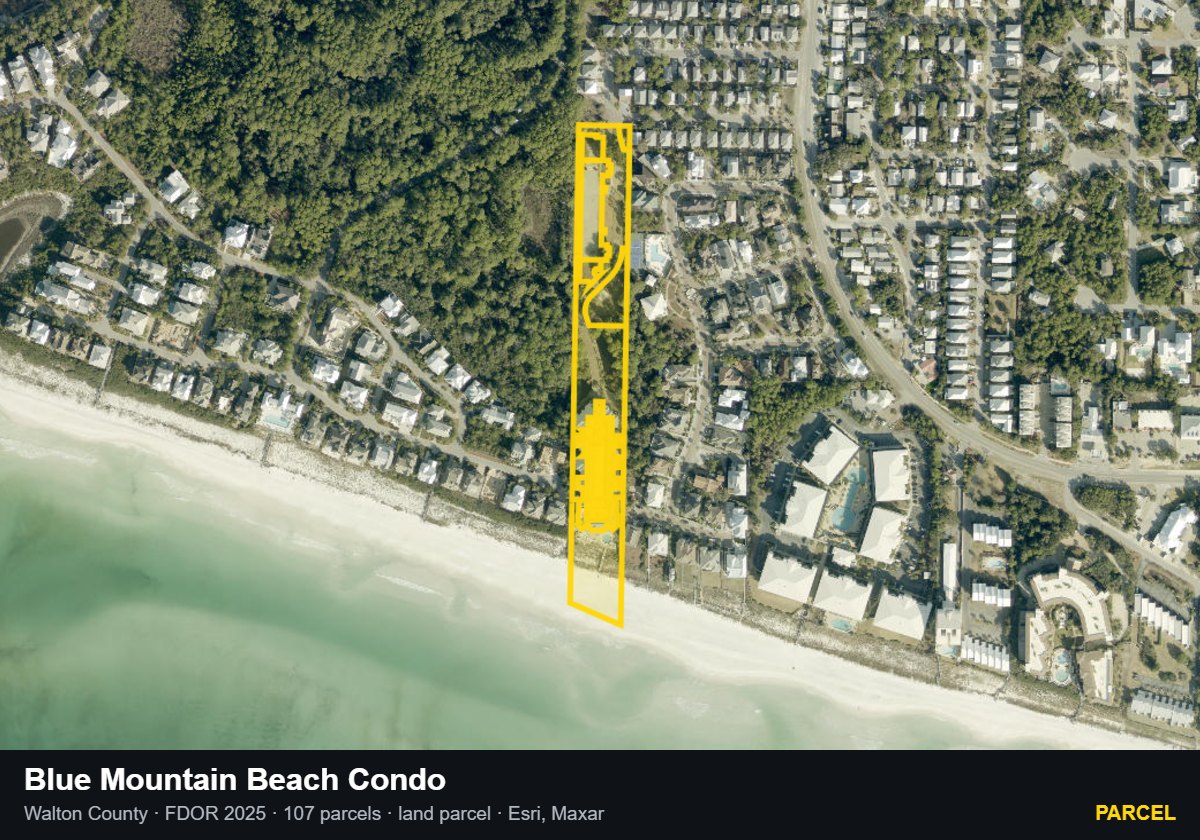 Blue Mountain Beach Condo — Parcel parcel record