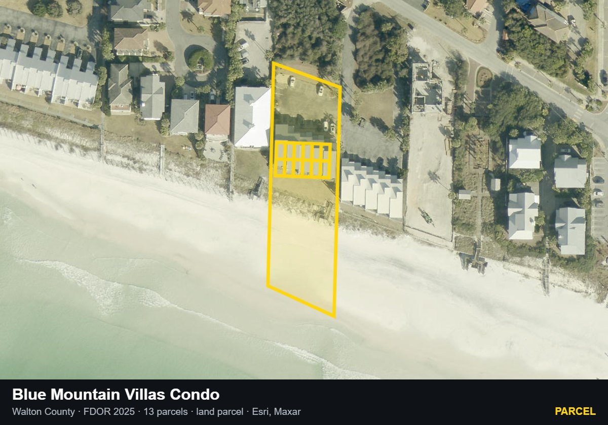 Blue Mountain Villas Condo — Parcel parcel record