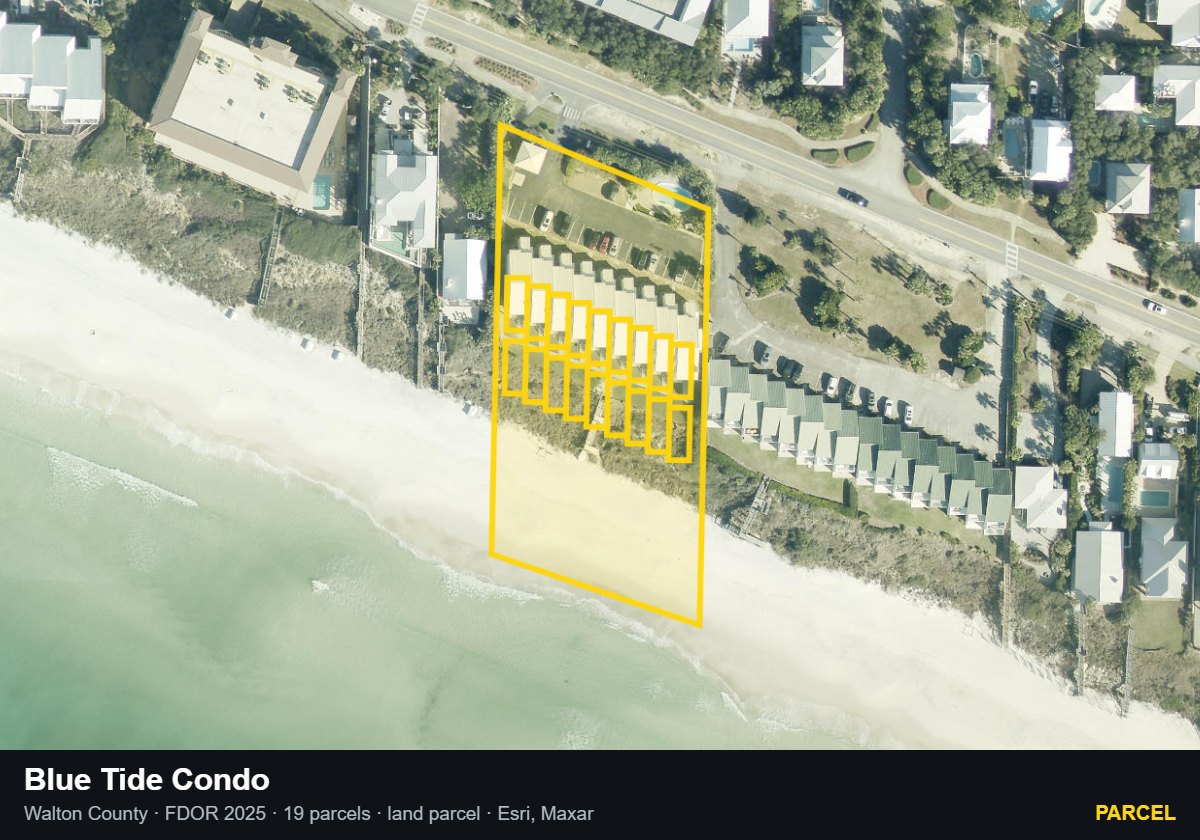 Blue Tide Condo — Parcel parcel record