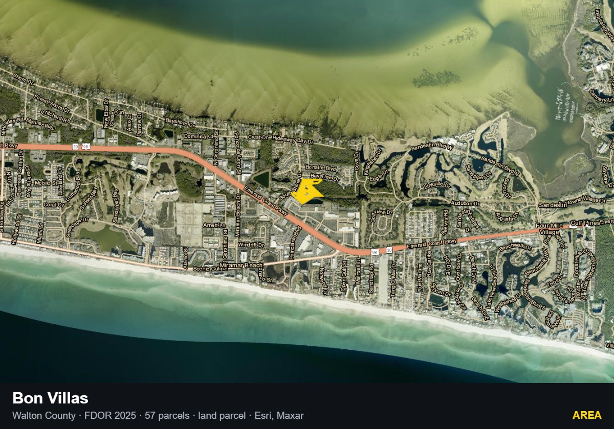 Bon Villas — Area parcel record