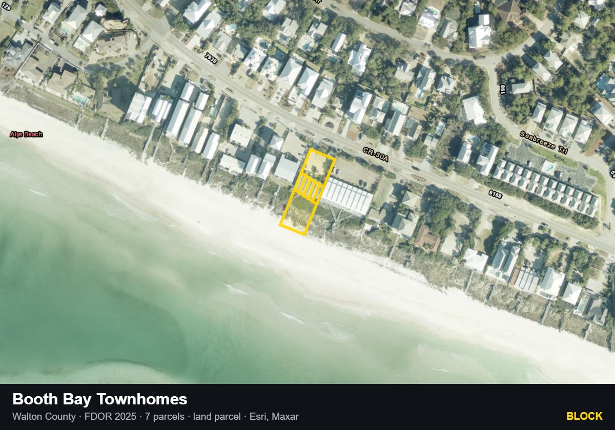 Booth Bay Townhomes — Block parcel record
