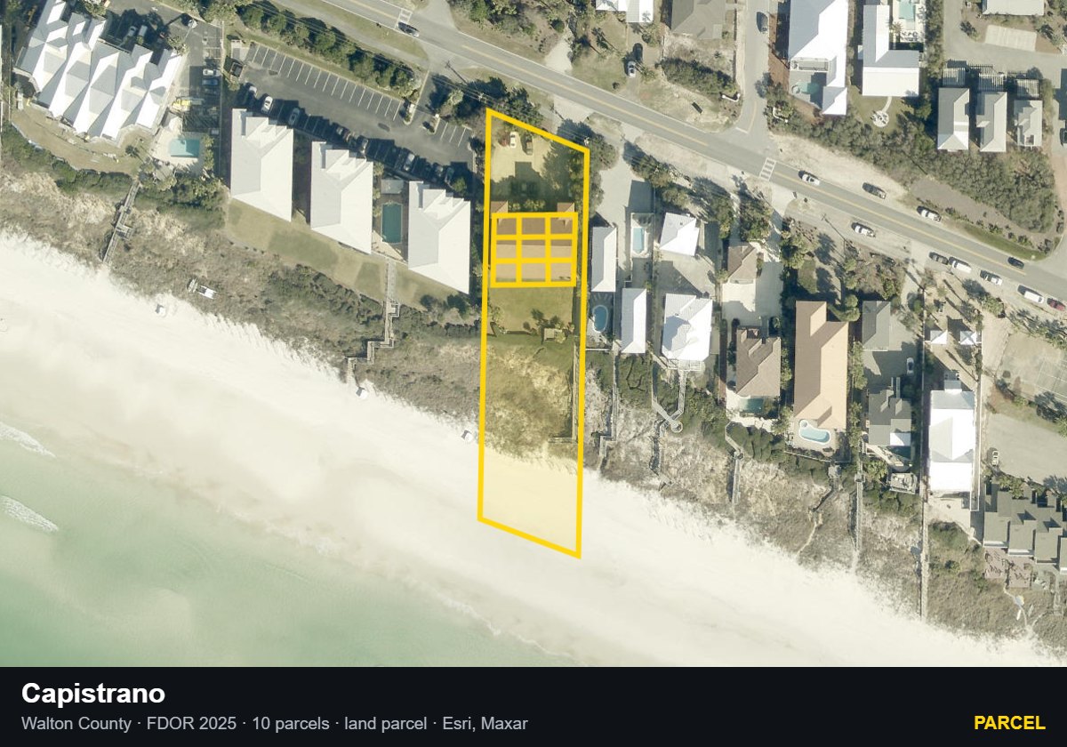 Capistrano — Parcel parcel record