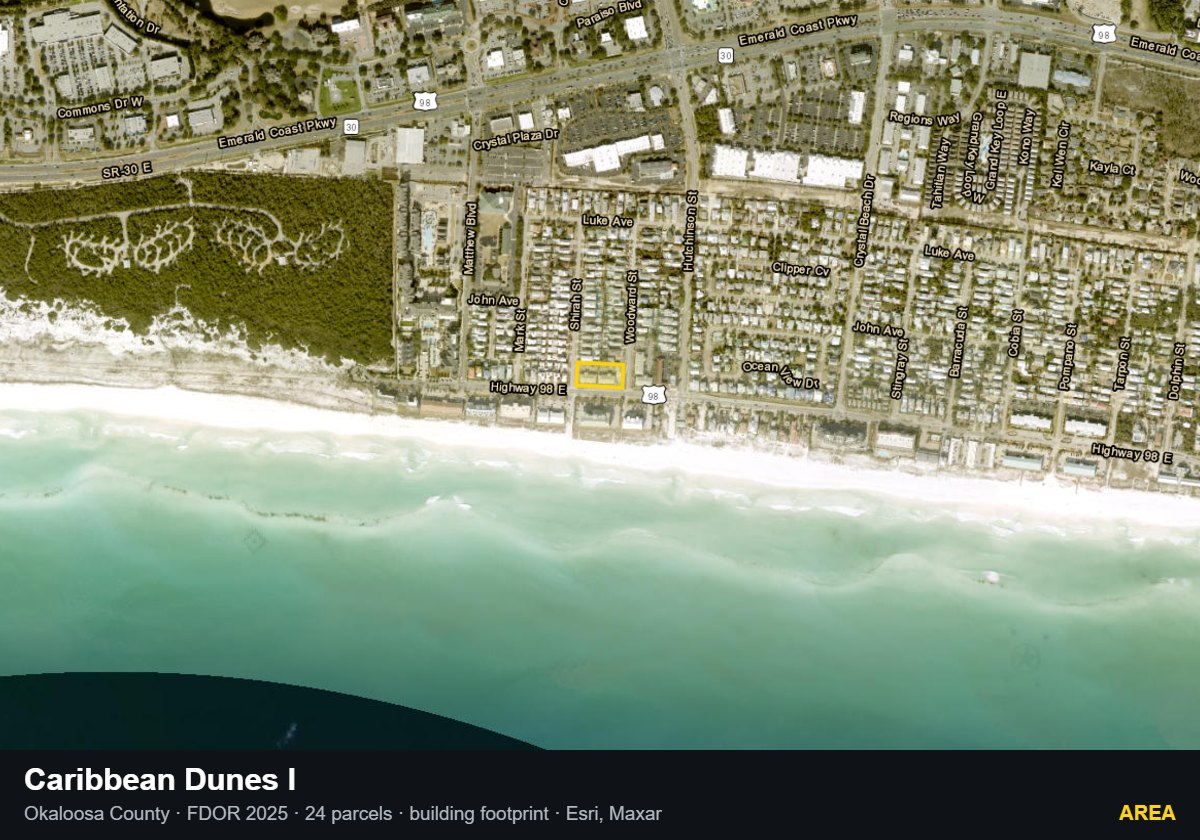 Caribbean Dunes I — Area parcel record