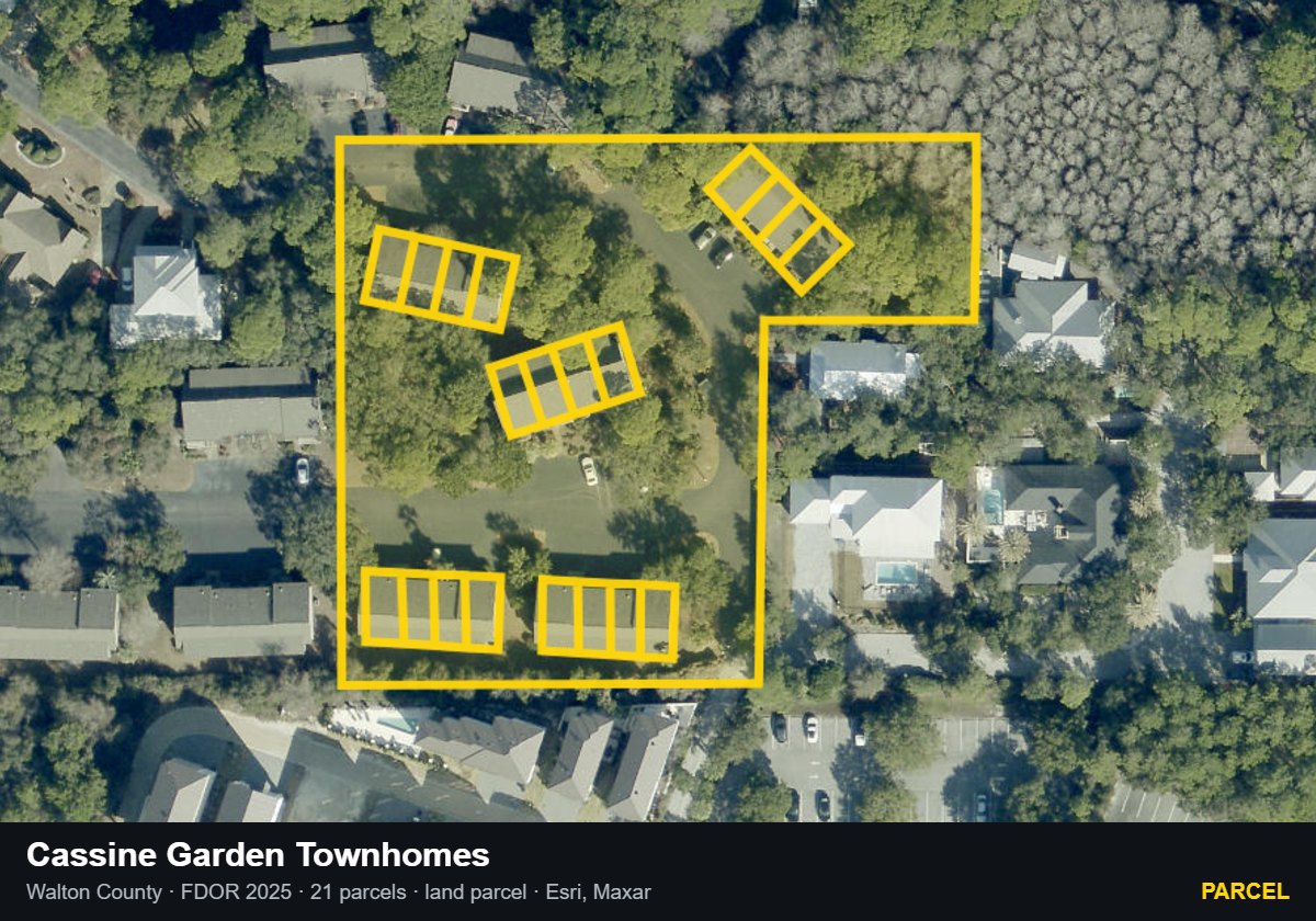 Cassine Garden Townhomes — Parcel parcel record