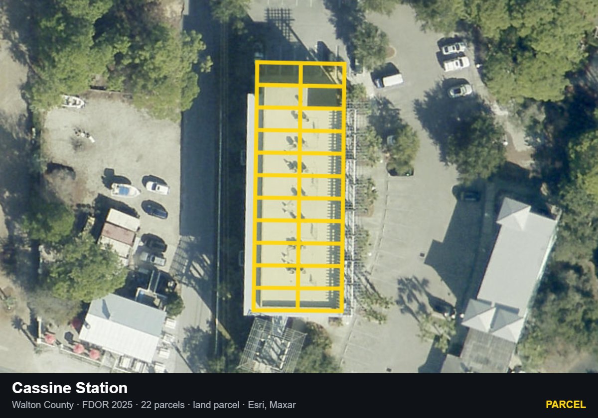 Cassine Station — Parcel parcel record