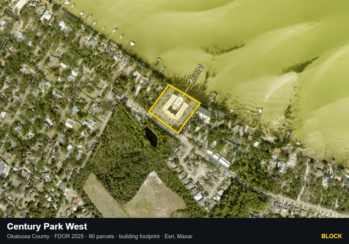Century Park West — Block parcel record