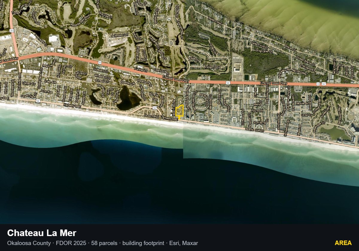 Chateau La Mer — Area parcel record