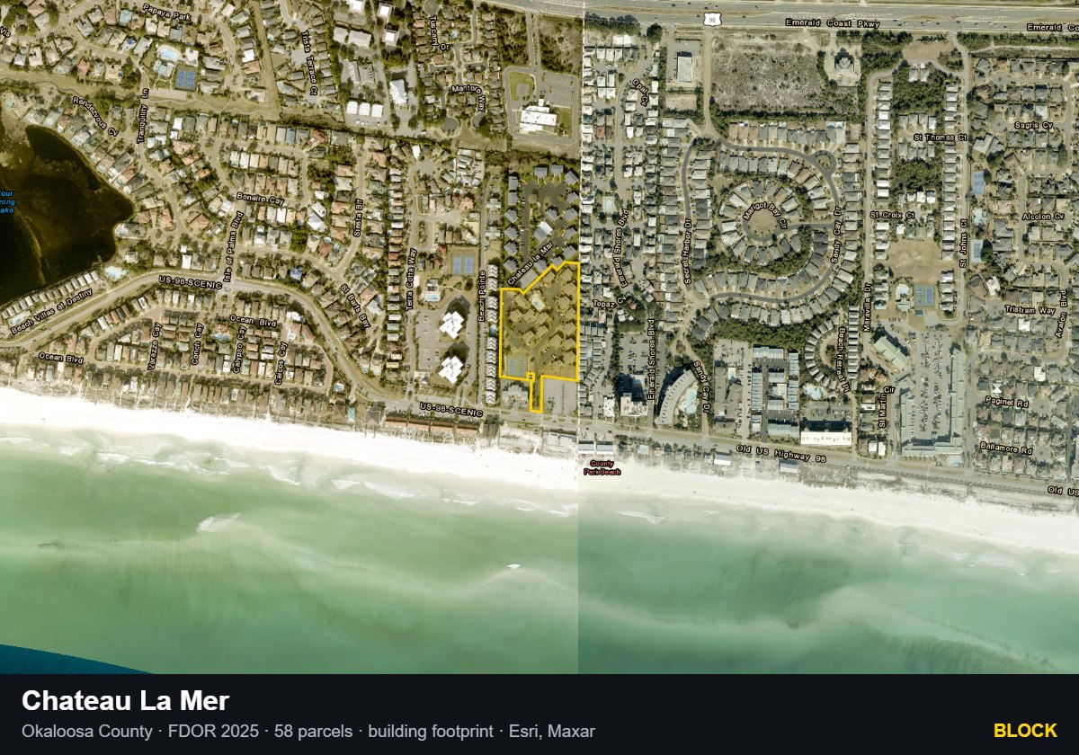 Chateau La Mer — Block parcel record