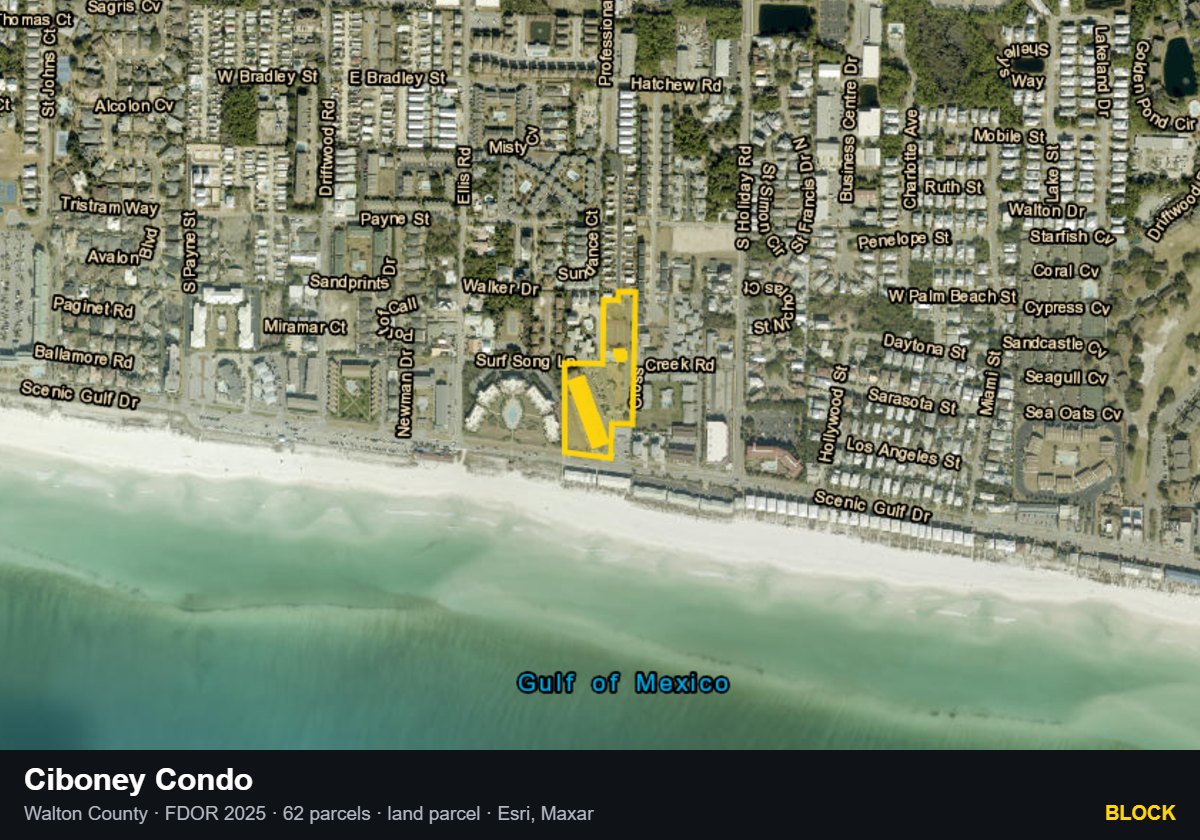 Ciboney Condo — Block parcel record