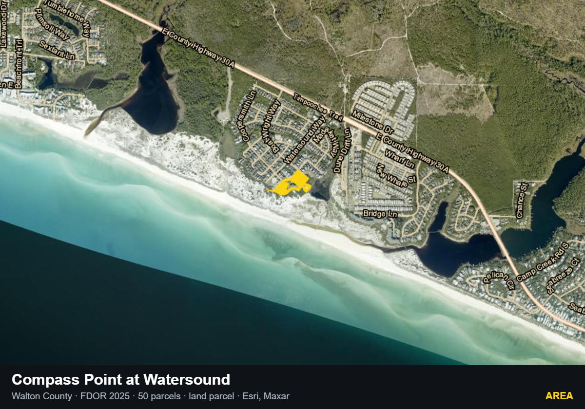 Compass Point at Watersound — Area parcel record