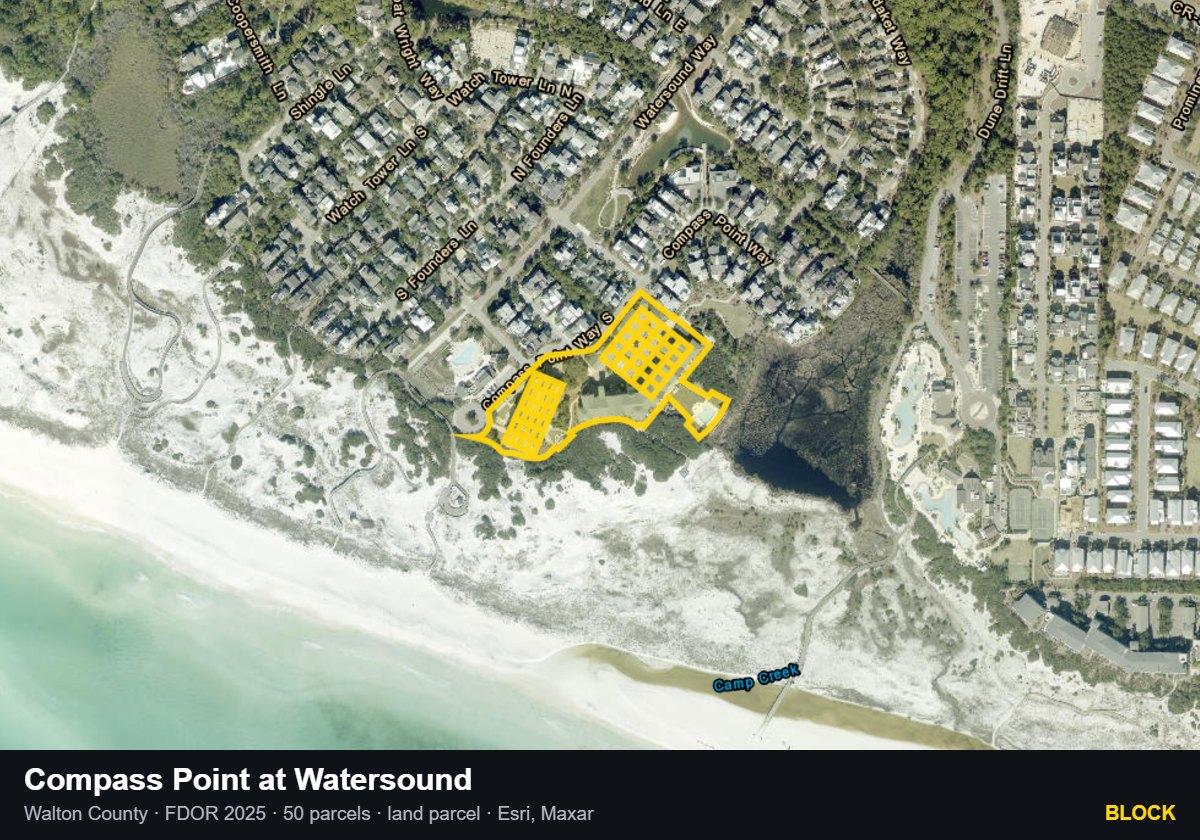 Compass Point at Watersound — Block parcel record