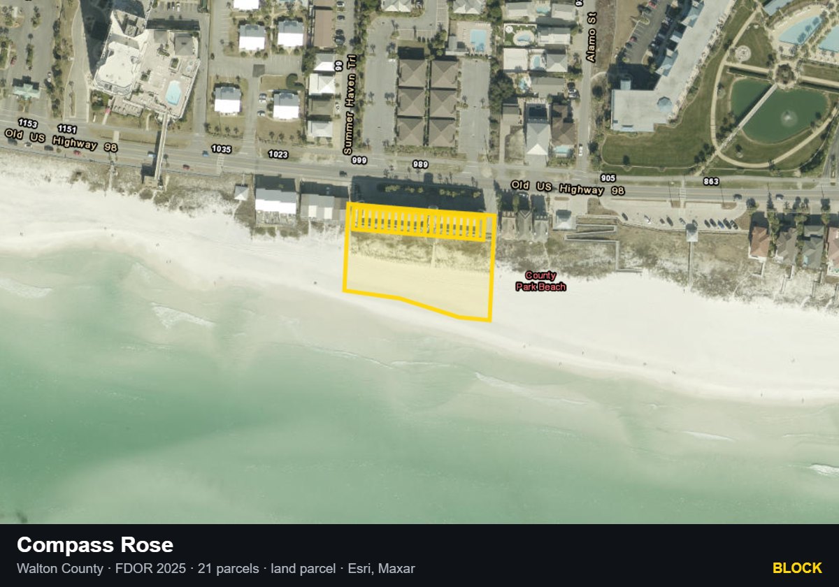 Compass Rose — Block parcel record
