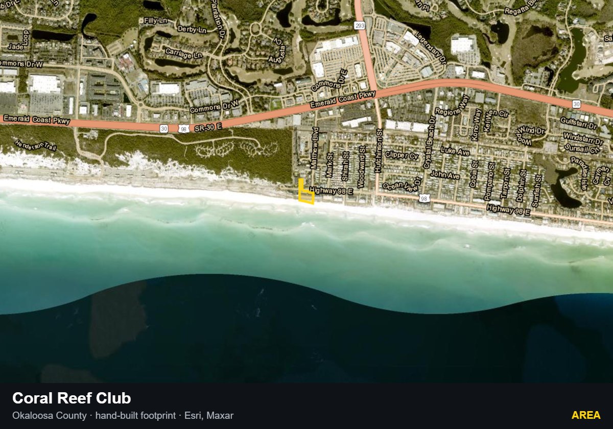 Coral Reef Club — Area parcel record
