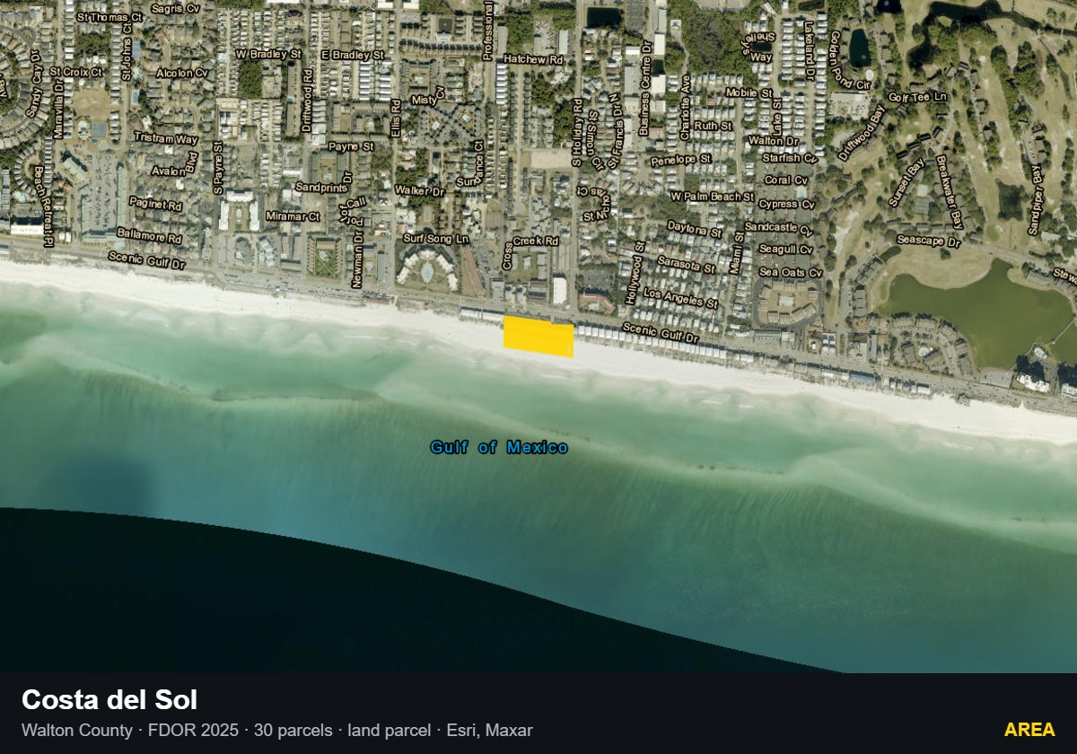 Costa del Sol — Area parcel record