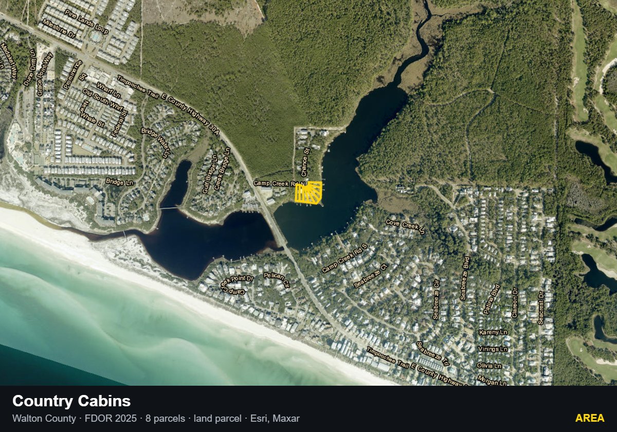 Country Cabins — Area parcel record