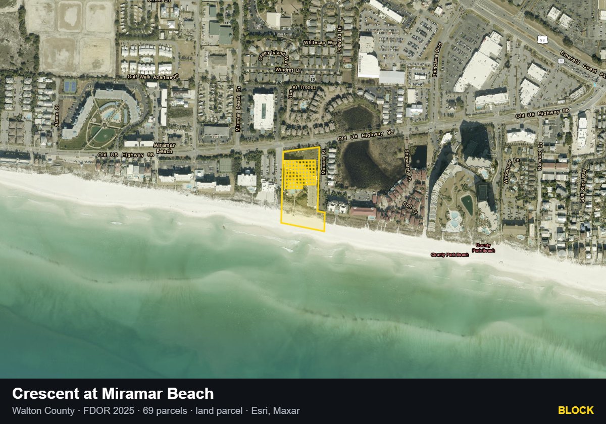 Crescent at Miramar Beach — Block parcel record