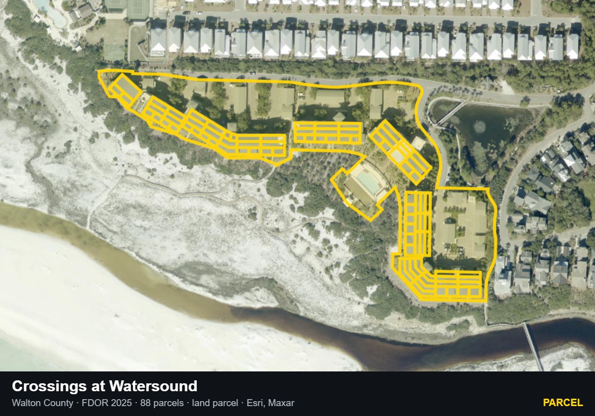 Crossings at Watersound — Parcel parcel record